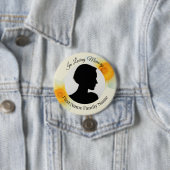 Narcis-herdenkingsknop met foto ronde button 7,6 cm (In situ)
