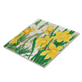 Narcis Houtsnede Schilderij Tegeltje (Zijkant)