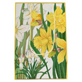 Narcis Houtsnede Schildering Medium Cadeauzakje (Achterkant)