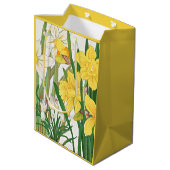 Narcis Houtsnede Schildering Medium Cadeauzakje (Achterkant Gekanteld)