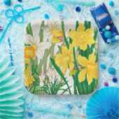 Narcis Houtsnede Schildering Papieren Bordje (Feest)