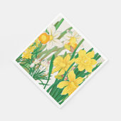Narcis Houtsnede Schildering Servet (Hoek)