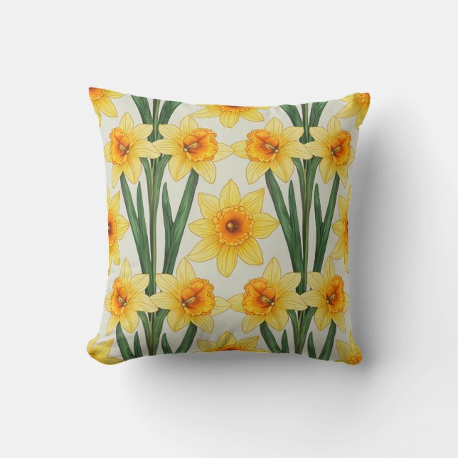narcis kussensloop kussen (Voorkant)