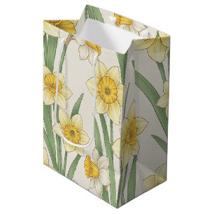 Narcis Lente Bloemstuk in Zachte Geel en Groen 4 Medium Cadeauzakje
