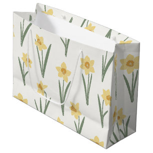Narcis Lente Bloemstuk in Zachte Geel en Groen Groot Cadeauzakje