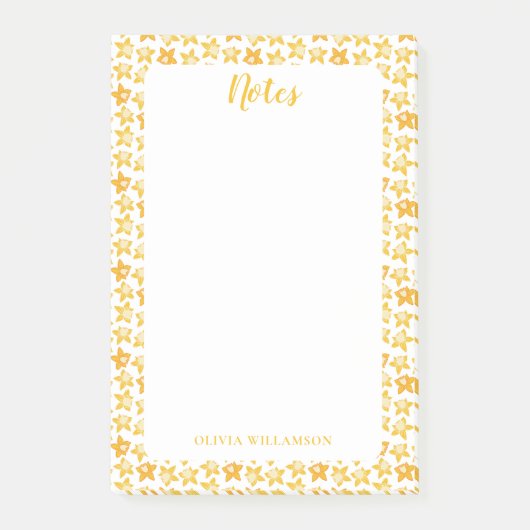 Narcis lente patroon voor taken post-it® notes (Voorkant)