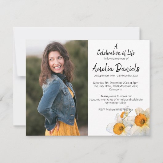 Narcis Levensviering Fotocard Kaart (Voorkant)