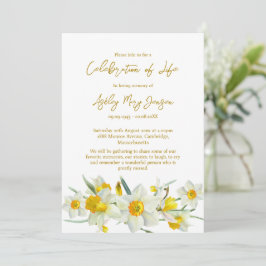 Narcis Levensviering Funeral Kaart