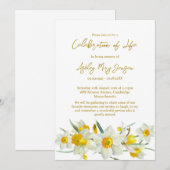 Narcis Levensviering Funeral Kaart (Voorkant / Achterkant)