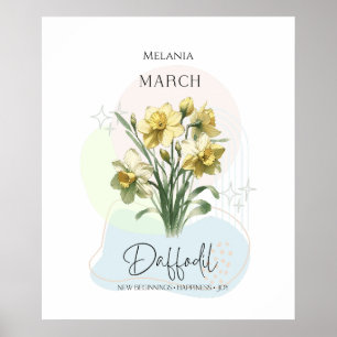 Narcis maart geboortebloem poster
