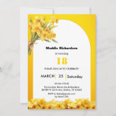 Narcis Maart Geboortedagsbloem Verjaardagsuitnodig Kaart (Voorkant)