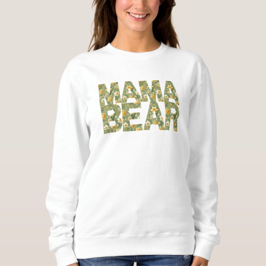  Narcis Mama Beer Bloemig en Fier  Trui (Voorkant)