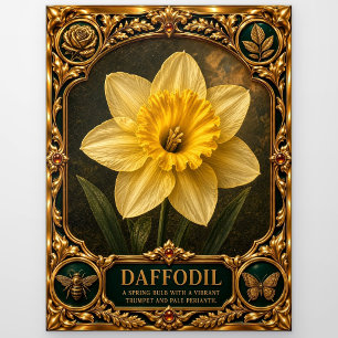 Narcis, met juwelen versierde erfstuk kunst briefkaart
