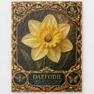 Narcis, met juwelen versierde erfstuk kunst legpuzzel