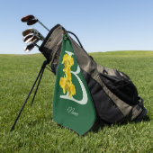 Narcis Monogram Eerste Letter B Persoonlijk Golfhanddoek (Groen)