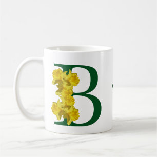 Narcis Monogram Eerste Letter B Persoonlijk Koffiemok