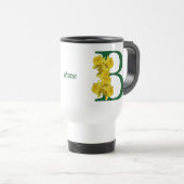 Narcis Monogram Eerste Letter B Persoonlijk Reisbeker (Voorkant rechts)