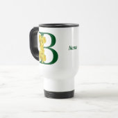 Narcis Monogram Eerste Letter B Persoonlijk Reisbeker (Voorkant links)