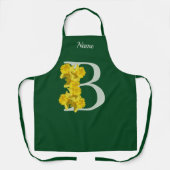 Narcis Monogram Eerste Letter B Persoonlijk Schort (Voorkant)
