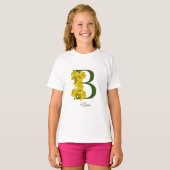 Narcis Monogram Eerste Letter B Persoonlijk T-shirt (Voorkant volledig)