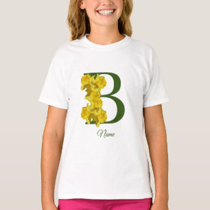 Narcis Monogram Eerste Letter B Persoonlijk T-shirt