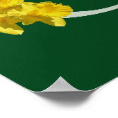 Narcis Monogram Eerste Letter G Gepersonaliseerd Poster (Hoek)
