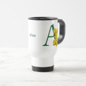 Narcis Monogram Initiaal A Gepersonaliseerd Reisbeker (Voorkant rechts)