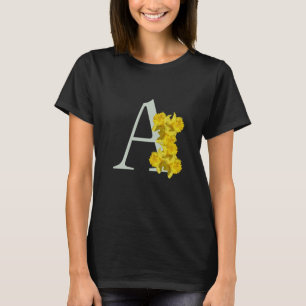 Narcis Monogram Initiaal A  T-shirt
