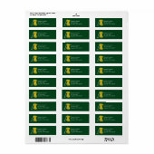 Narcis Monogram Initiaal A Uw Naam Adres Etiket (Full Sheet)
