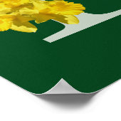 Narcis Monogram Initiaal F Gepersonaliseerd Poster (Hoek)