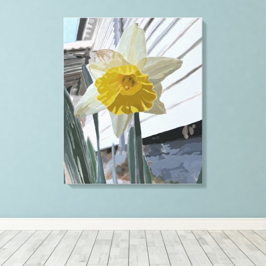 Narcis portret canvas afdruk (Insitu (Houten vloer))