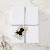 Narcis rouw lint labels cadeaulabel (Met Touw)