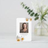 Narcis rouwkaart visitekaartje (Staand voorkant)