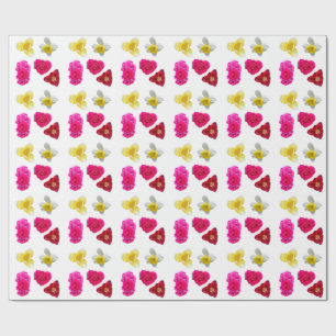 Narcis, Tulpen en Rozen Cadeaupapier