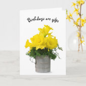 Narcis Verjaardagsboeket Kaart (Gele Bloem)