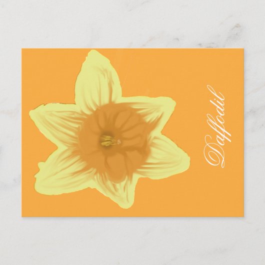 Narcis Verticale Postkaart Oranje (Voorkant)