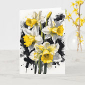 Narcis - Watercolor bloemen Kaart (Gele Bloem)