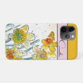 Narcis Waterverf Narcissen bloemig Bloem Telefoon Case-Mate iPhone Case (Achterkant (horizontaal))