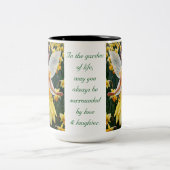 narcisbloemenfee tweekleurige koffiemok (Center)