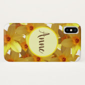 Narcissen Bloeien gepersonaliseerde iPhone Hoes (Achterkant (horizontaal))