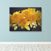 Narcissen Bloem Canvas Fotografische Kunst Afdruk (Insitu (Houten vloer))