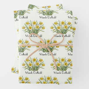 Narcissen Bloemen in Maart Inpakpapier Vel