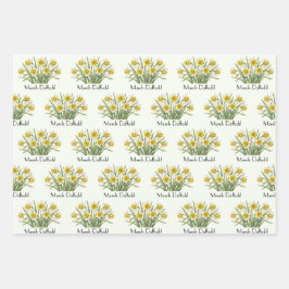 Narcissen Bloemen in Maart Inpakpapier Vel