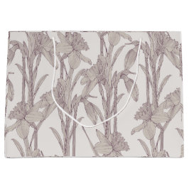 Narcissen bloemen, lente lijn weide. groot cadeauzakje