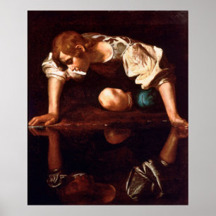 Narcissen door Caravaggio (1599) Poster
