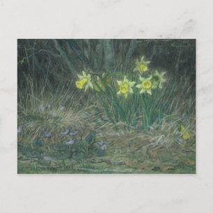 Narcissen en Viooltjes, c.1867 Briefkaart