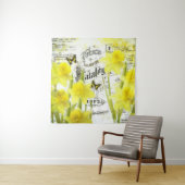 Narcissen en vlinders wandkleed (In situ)