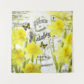 Narcissen en vlinders wandkleed (Voorkant)