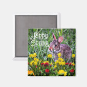 Narcissen en wilde konijnenmagneet magneet (Voorkant / Achterkant)