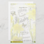 narcissen gepersonaliseerd briefpapier (Voorkant / Achterkant)